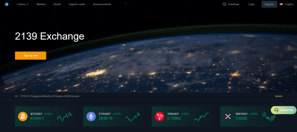 2139 exchange sito ufficiale